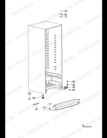 Взрыв-схема холодильника Elektro Helios KS3715 - Схема узла C10 Cabinet